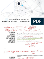 Quantitative Techniques For Managerial Decision - 1 (Qtmd1G21-1)