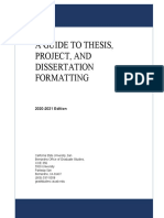 Thesis Formatting Guide