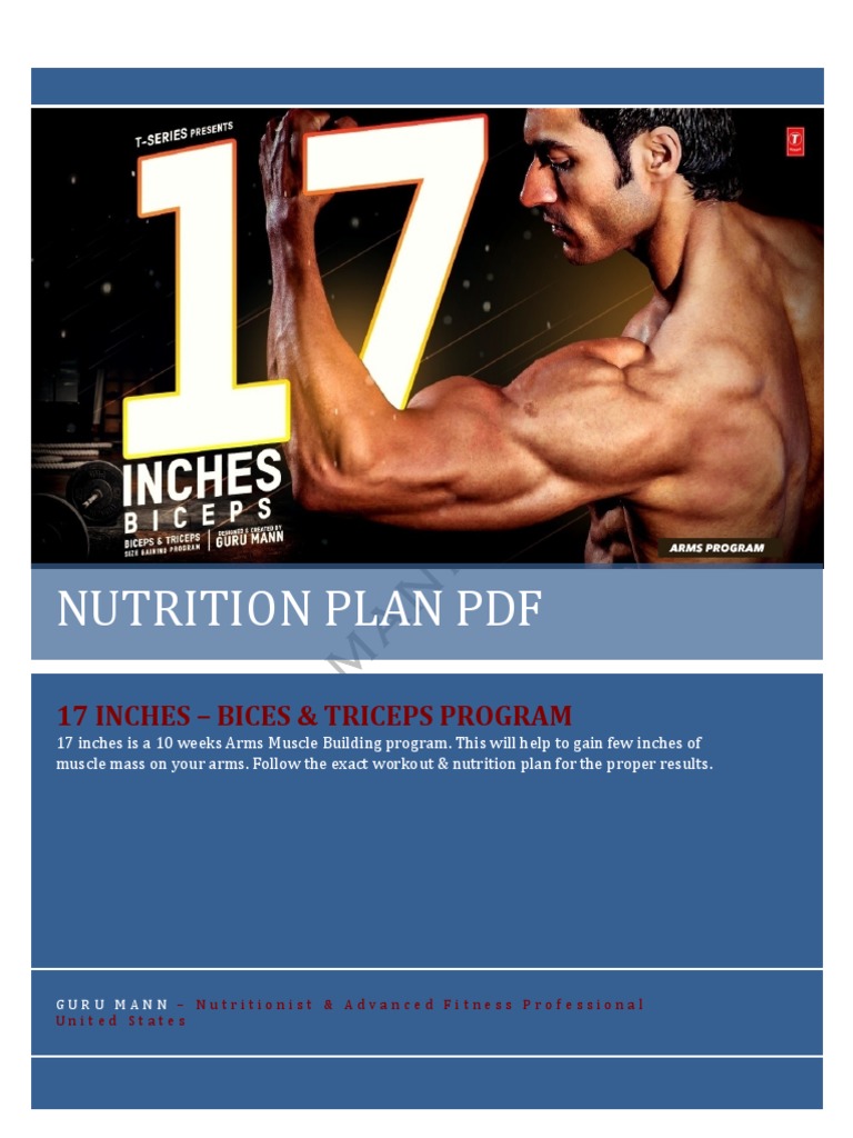 17inches Nutrition Plan by Guru Mann PDF Sandwich Diet & Nutrition