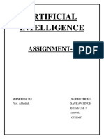 Artificial Intelligence: Assignment-3