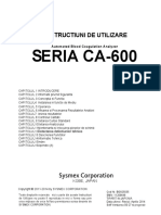 Manual Operare Sysmex CA-600