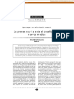 La Prensa Escrita Ante El Desafío de Los Nuevos Medios: Reflexiones