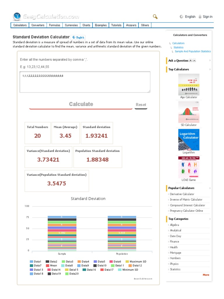 Standard Deviation Calculation Guide | PDF | Standard Deviation | Variance