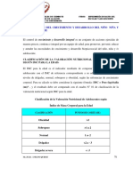 Valoración Del Crecimiento y Desarrollo Del Niño - Tema 2