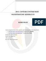 Download DAFTAR JUDUL CONTOH-CONTOH TESIS MAGISTER ILMU KESEHATAN  01GM by downloadreferensi SN57807963 doc pdf