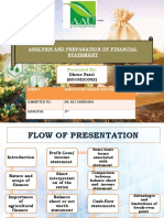 Analysis and Preparation of Financial Statement: Presented by
