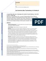 NIH Public Access: Predictors of Clinical Outcome After Tracheotomy in Critically Ill Obese Patients