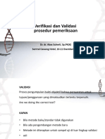 Validasi Dan Verifikasi Metode - DR - Dr. Abas Suherli, SPPK (K) PDF