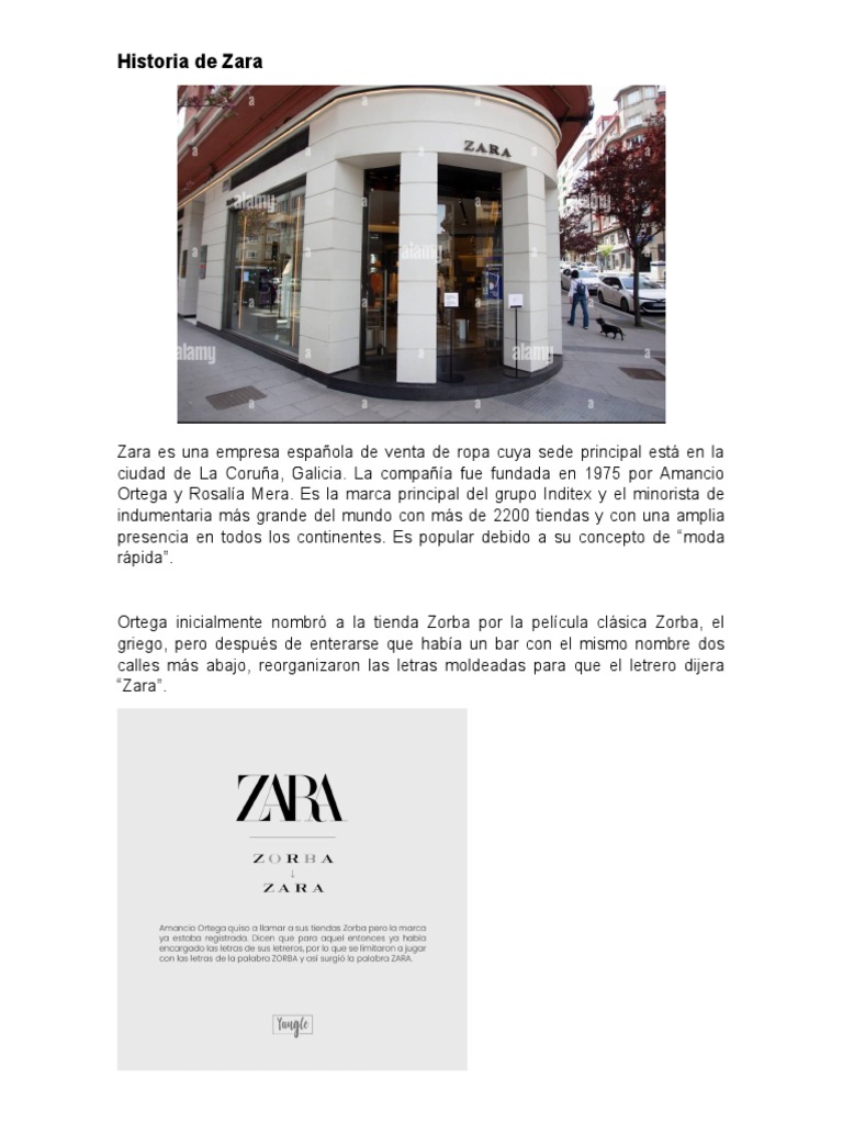 Historia y Expansión Global de Zara | PDF