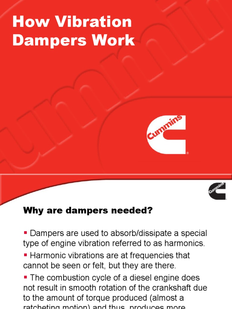 How Vibration Dampers Work PDF Viscosity Engines