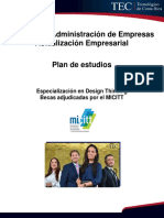 Plan de Estudios de La Especializacion en Design Thinking 0