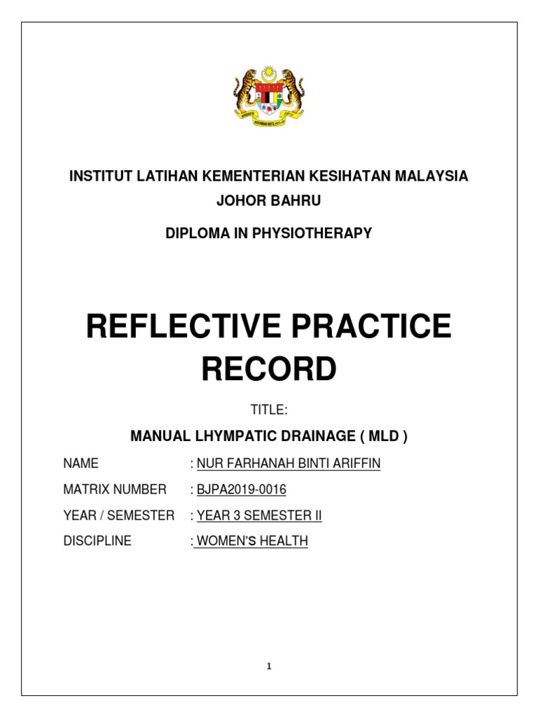 Reflective Practise | PDF | Medical Specialties | Clinical Medicine