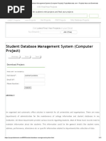 Student Database Management System (Computer Project) - ProjectAbstracts - Com - Projects Ideas and Downloads