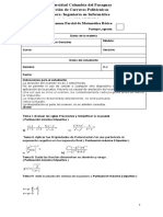 Examen Parcial Matematica Basica UCP Curso Virtual