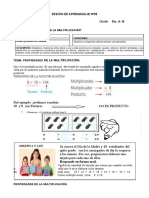 Sesión Matematicas - Propiedades Multiplicación