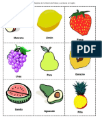 Loteria de Frutas y Verduras Español