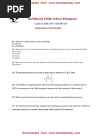 CBSE Class 10 Chemistry Worksheet - Carbon and Its Compounds