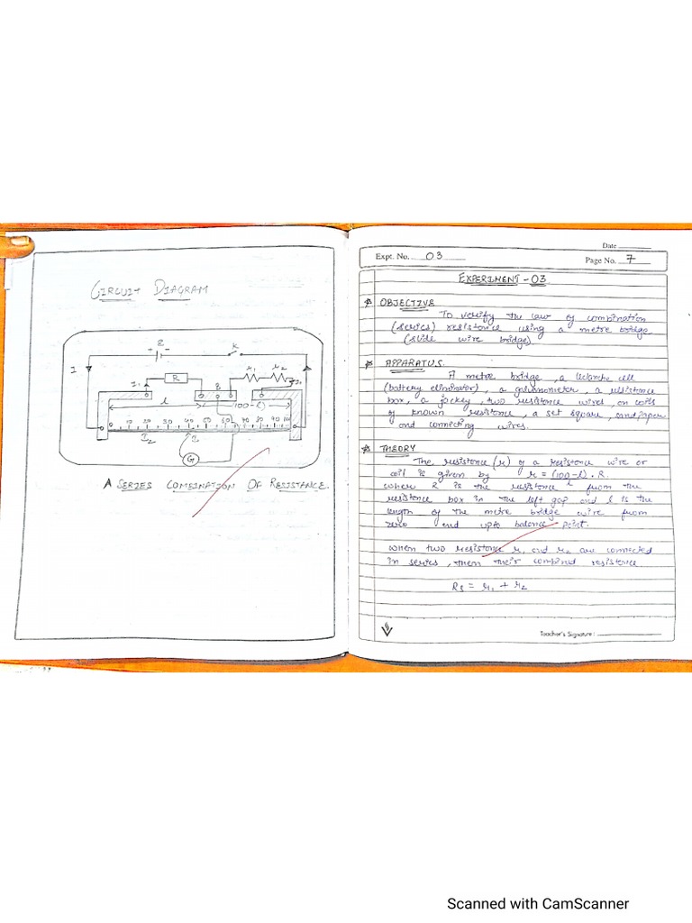 Meter Bridge Series Experiment PDF