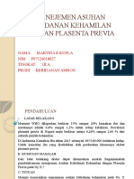 Manejemen Asuhan Kebidanan Kehamilan Dengan Plasenta Previa