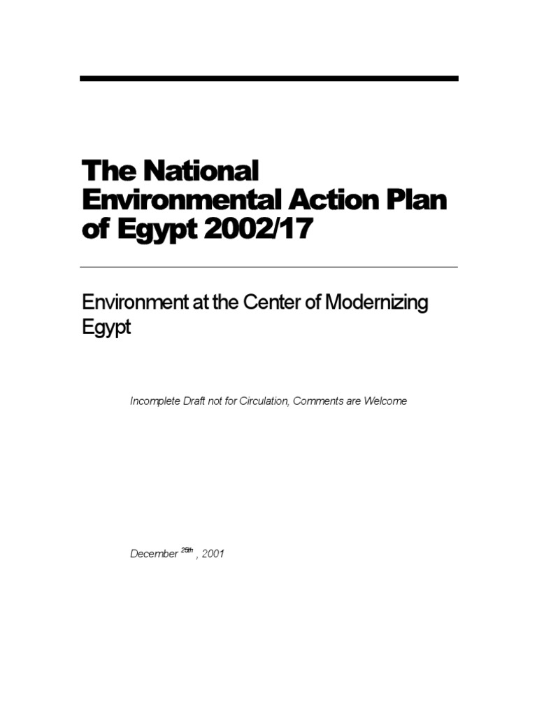 Egypt's National Environmental Action Plan | PDF | Water Resources ...