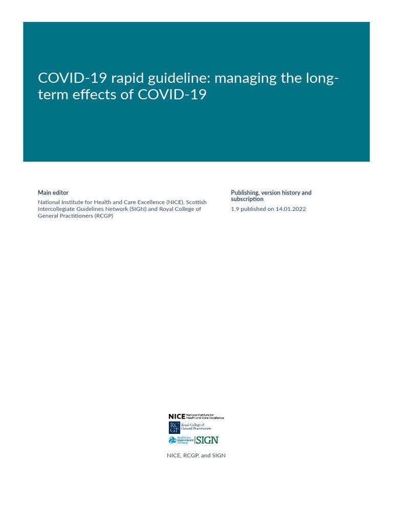 Long COVID Care Guidelines | PDF | Medical Diagnosis | Clinical Medicine