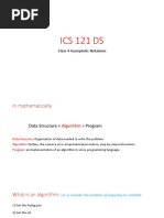 Ics 121 DS: Class 4 Asymptotic Notations