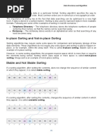 In-Place Sorting and Not-In-Place Sorting