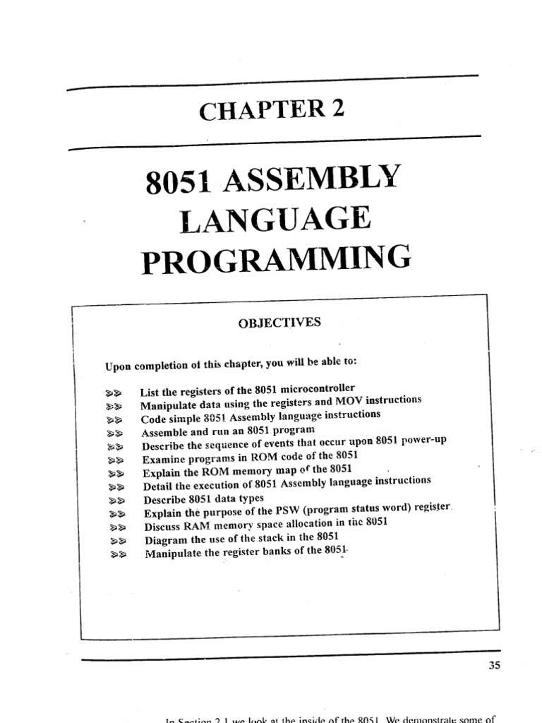 The 8051 Micro Controller and Embedded Systems CH2 | PDF | Language ...