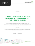 Connection Conditions For Generators of Electricity From Solar Energy