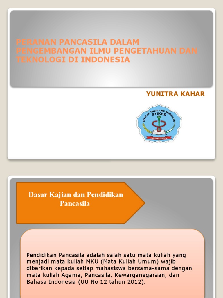 Peranan Pancasila Dalam Pengembangan Ilmu Pengetahuan Dan Teknologi Di ...