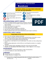 Bandsaw: Do Not Use This Machine Unless You Have Been Instructed in Its Safe Use and Operation