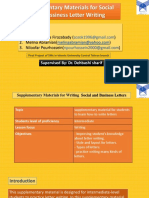 Supplementary Material For Writing Social and Business Letters