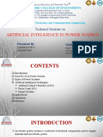 Artificial Inteligence in Power Station: Technical Seminar On