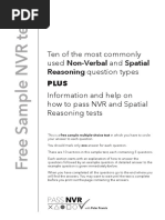 11+ Non-Verbal Reasoning Practice Paper | PDF | Tests