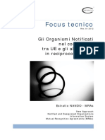 Focus Tecnico - Gli Organismi Notificati Nel Commercio Tra UE e Gli Altri Paesi