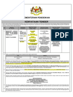 Tawaran Tender Menaiktaraf SMV Tanah Merah Kepada KV Tanah Merah