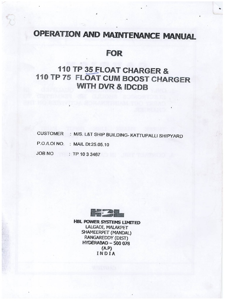 Battery Charger Manual | PDF
