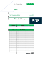 Formato Cotizacion en Excel