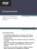 Cycloconverter: Unit IV: Power Electronics Subject Teacher: Dr. Shilpa Kalambe