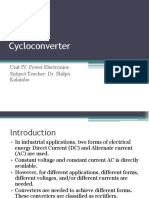 Cycloconverter: Unit IV: Power Electronics Subject Teacher: Dr. Shilpa Kalambe