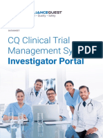 Clinical Trial Management System: Investigator Portal Datasheet - CQ