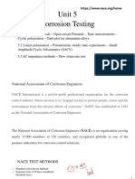 Unit 5 Corrosion Testing