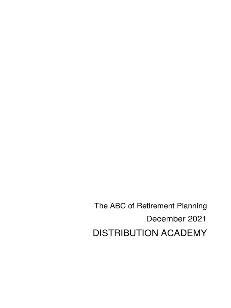 ABC of Retirement Planning | PDF | Retirement | Pension