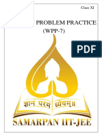 Weekly Problem Practice (WPP-7) : Class XI
