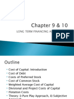 Long Term Financing and Cost of Capital