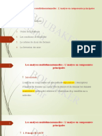 Les analyses multidimensionnelles