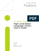 High Level Batch Language (HLBL) User's Guide: I/A Series System