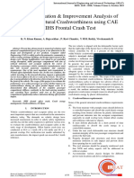 Design Evaluation & Improvement Analysis of Vehicle Structural Crashworthiness Using CAE in IIHS Frontal Crash Test