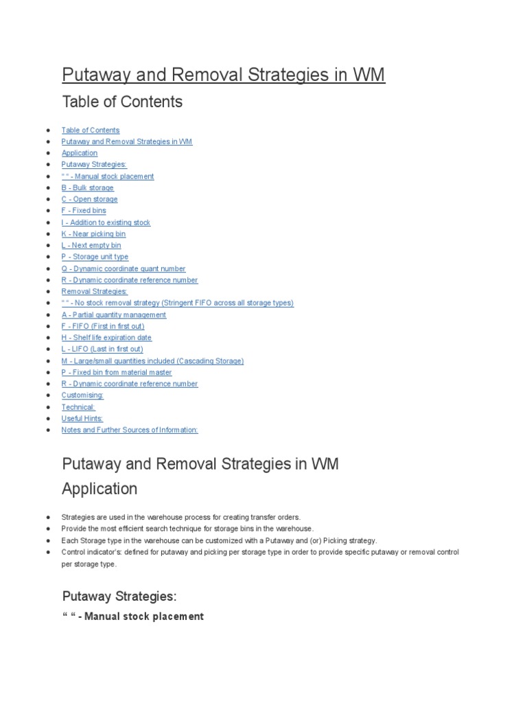 SAP EWM MANUAL PUTAWAY intelligence overview