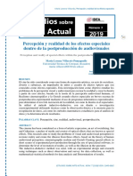 Percepción y Realidad de Los Efectos Especiales Dentro de La Postproducción de Audiovisuales